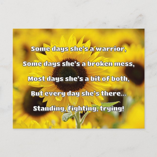 Empath Strength Positive Quote Encouragement  Postcard (Front)