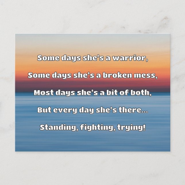 Empath Strength Positive Quote Encouragement  Postcard (Front)