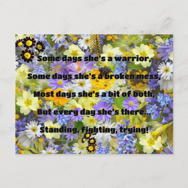 Empath Strength Positive Quote Encouragement  Postcard (Front)