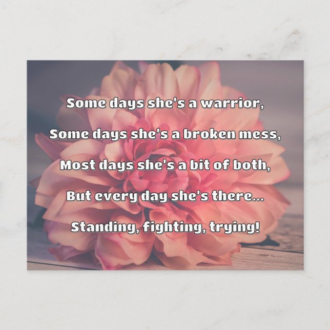 Empath Strength Positive Quote Encouragement  Postcard (Front)