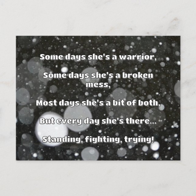 Empath Strength Positive Quote Encouragement  Postcard (Front)