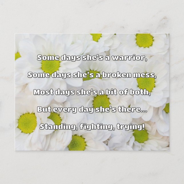 Empath Strength Positive Quote Encouragement  Postcard (Front)