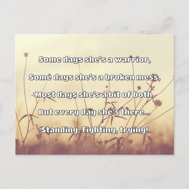 Empath Strength Positive Quote Encouragement  Postcard (Front)