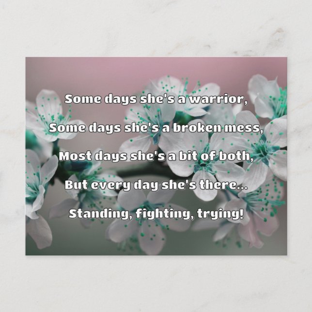 Empath Strength Positive Quote Encouragement  Postcard (Front)