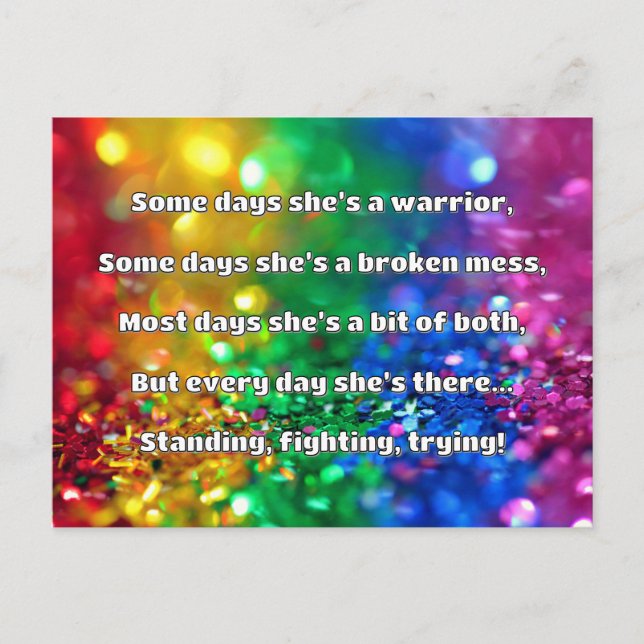 Empath Strength Positive Quote Encouragement  Postcard (Front)