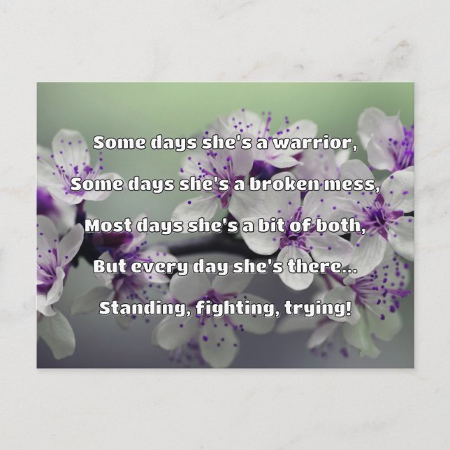 Empath Strength Positive Quote Encouragement  Postcard (Front)