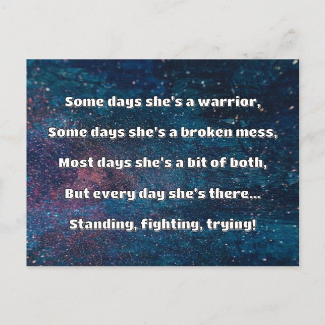 Empath Strength Positive Quote Encouragement  Postcard (Front)