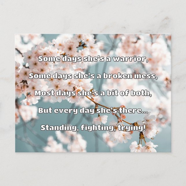 Empath Strength Positive Quote Encouragement  Postcard (Front)