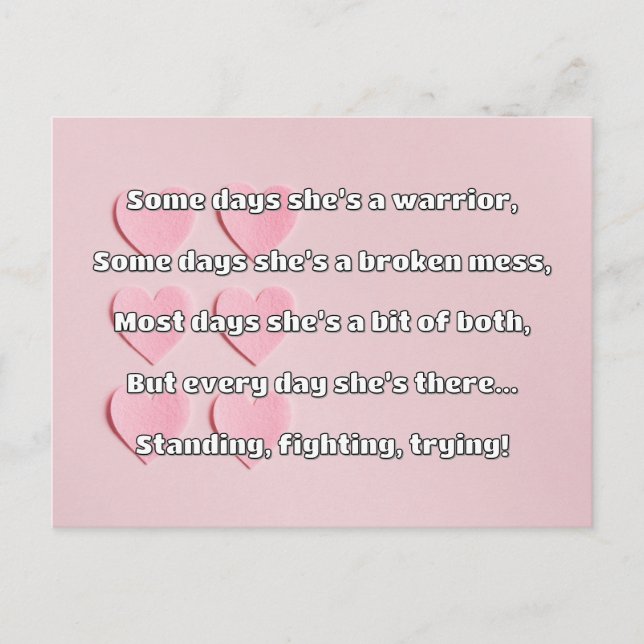 Empath Strength Positive Quote Encouragement  Postcard (Front)