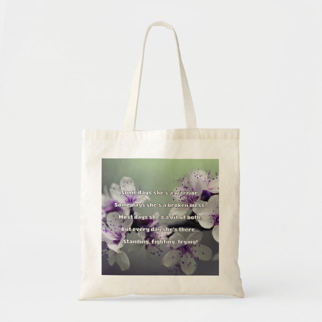 Empath Strength Positive Quote Encouragement  Tote Bag (Front)