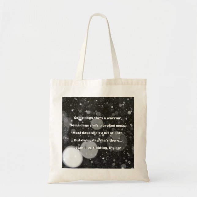 Empath Strength Positive Quote Encouragement  Tote Bag (Front)
