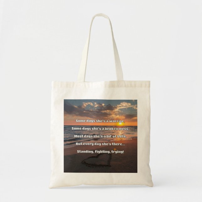Empath Strength Positive Quote Encouragement  Tote Bag (Front)