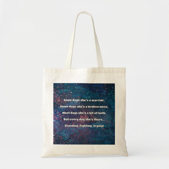 Empath Strength Positive Quote Encouragement  Tote Bag (Front)