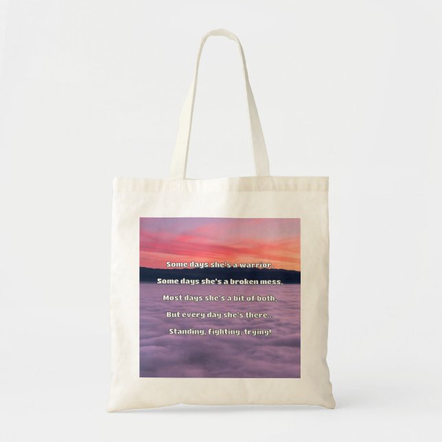 Empath Strength Positive Quote Encouragement  Tote Bag (Front)
