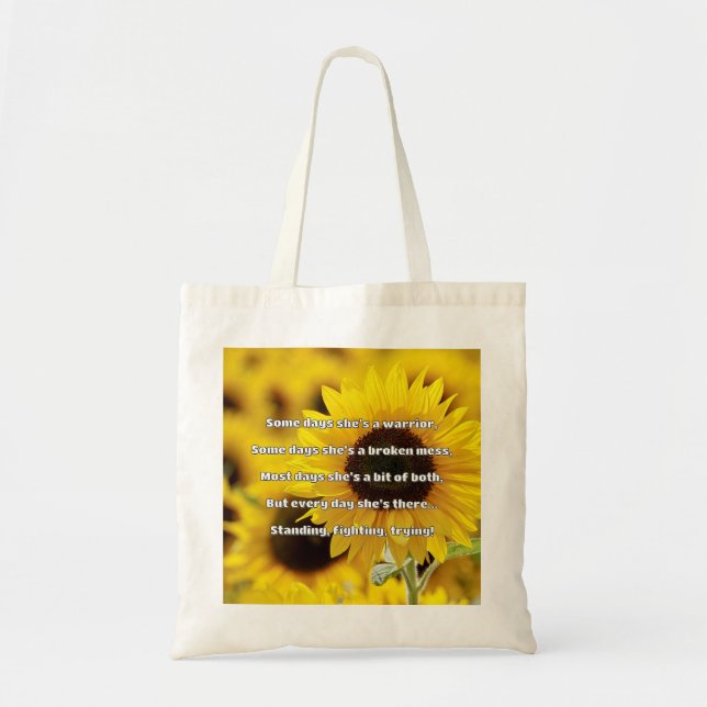 Empath Strength Positive Quote Encouragement  Tote Bag (Front)