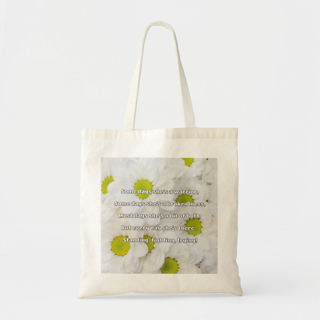 Empath Strength Positive Quote Encouragement  Tote Bag (Front)