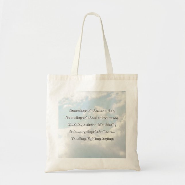 Empath Strength Positive Quote Encouragement  Tote Bag (Front)