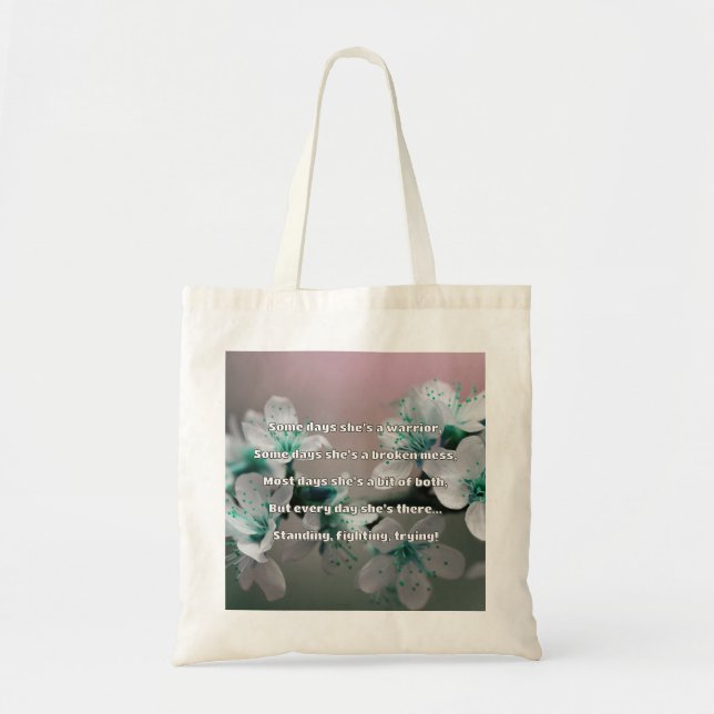 Empath Strength Positive Quote Encouragement  Tote Bag (Front)
