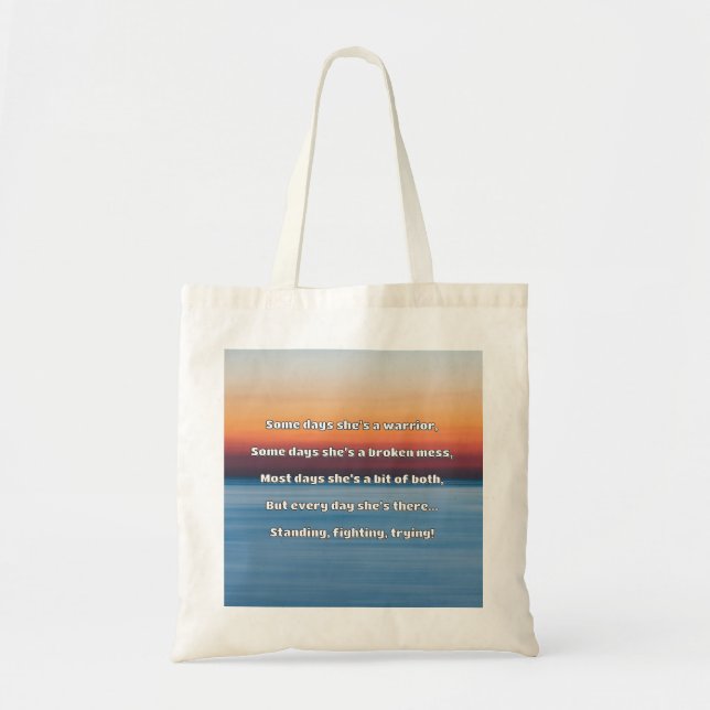 Empath Strength Positive Quote Encouragement  Tote Bag (Front)