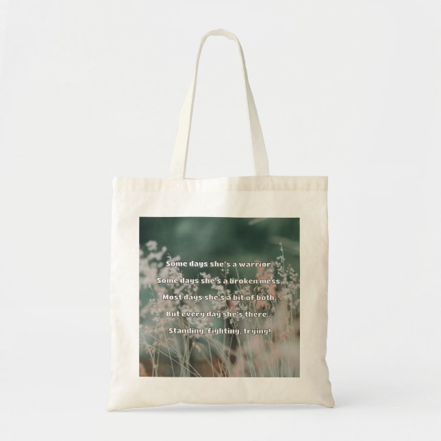 Empath Strength Positive Quote Encouragement  Tote Bag (Front)