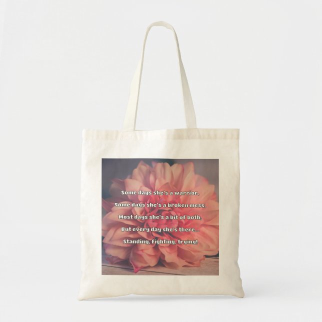 Empath Strength Positive Quote Encouragement  Tote Bag (Front)