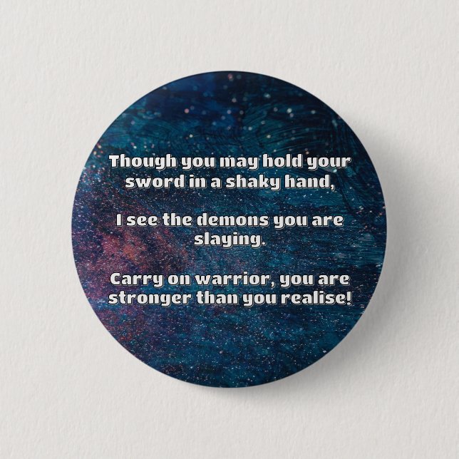 Empath Warrior Positive Quote Encouragement  6 Cm Round Badge (Front)