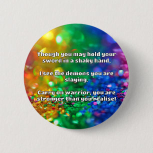 Empath Warrior Positive Quote Encouragement 6 Cm Round Badge