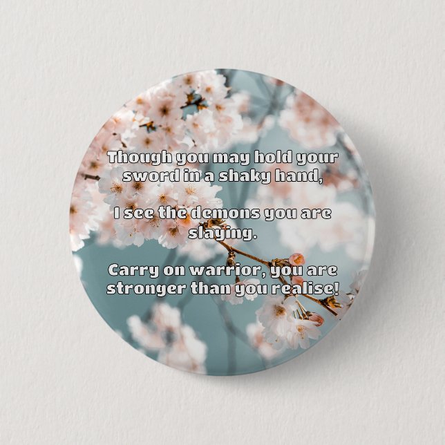Empath Warrior Positive Quote Encouragement  6 Cm Round Badge (Front)