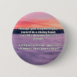 Empath Warrior Positive Quote Encouragement   6 Cm Round Badge