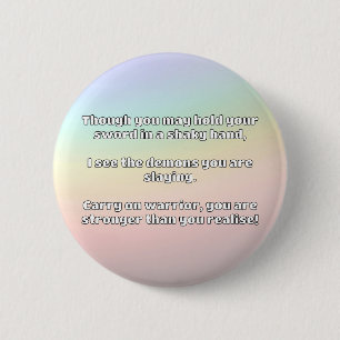 Empath Warrior Positive Quote Encouragement 6 Cm Round Badge