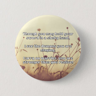 Empath Warrior Positive Quote Encouragement  6 Cm Round Badge