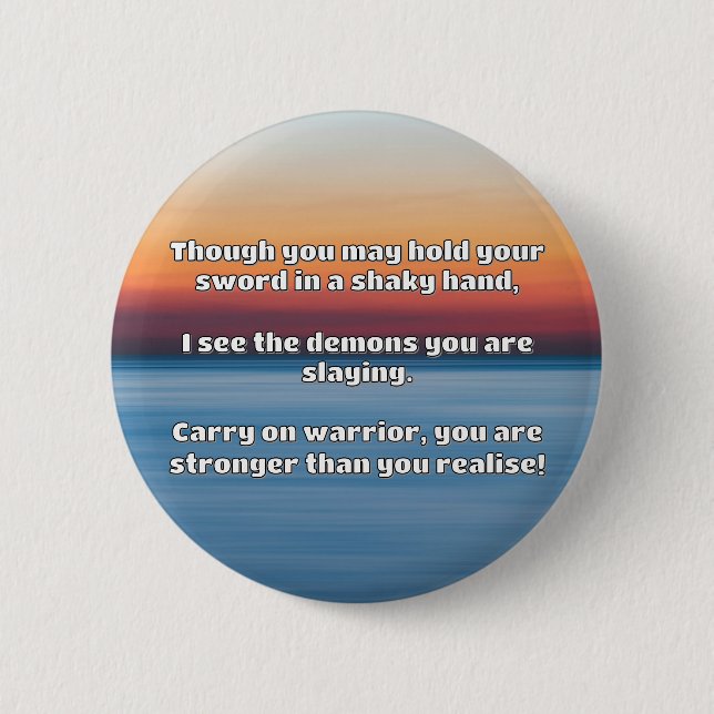 Empath Warrior Positive Quote Encouragement  6 Cm Round Badge (Front)