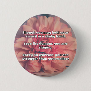 Empath Warrior Positive Quote Encouragement 6 Cm Round Badge