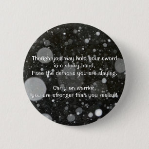 Empath Warrior Positive Quote Encouragement 6 Cm Round Badge