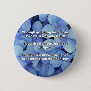 Empath Warrior Positive Quote Encouragement  6 Cm Round Badge