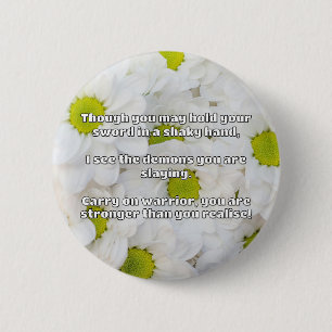 Empath Warrior Positive Quote Encouragement  6 Cm Round Badge