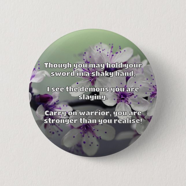 Empath Warrior Positive Quote Encouragement  6 Cm Round Badge (Front)