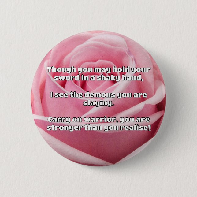Empath Warrior Positive Quote Encouragement  6 Cm Round Badge (Front)