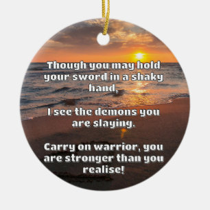 Empath Warrior Positive Quote Encouragement Ceramic Tree Decoration