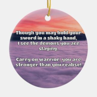 Empath Warrior Positive Quote Encouragement Ceramic Tree Decoration