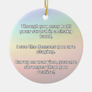 Empath Warrior Positive Quote Encouragement Ceramic Tree Decoration