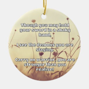 Empath Warrior Positive Quote Encouragement Ceramic Tree Decoration