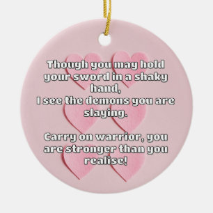 Empath Warrior Positive Quote Encouragement Ceramic Tree Decoration