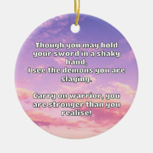 Empath Warrior Positive Quote Encouragement Ceramic Tree Decoration