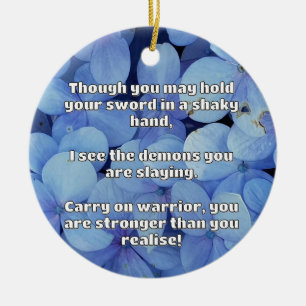 Empath Warrior Positive Quote Encouragement Ceramic Tree Decoration