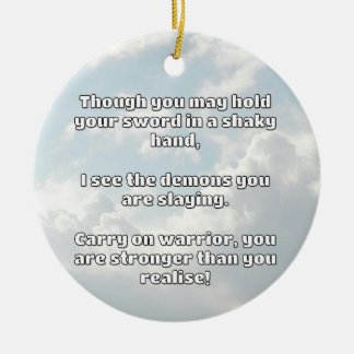 Empath Warrior Positive Quote Encouragement  Ceramic Tree Decoration