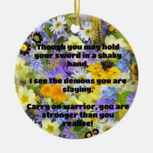 Empath Warrior Positive Quote Encouragement  Ceramic Tree Decoration