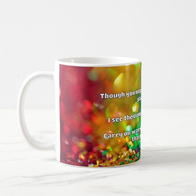 Empath Warrior Positive Quote Encouragement  Coffee Mug (Left)