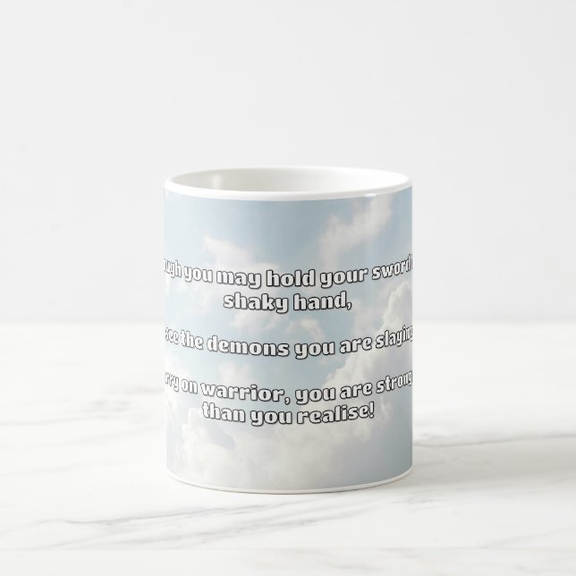 Empath Warrior Positive Quote Encouragement  Coffee Mug (Center)