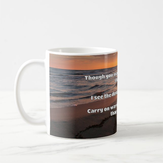 Empath Warrior Positive Quote Encouragement  Coffee Mug (Left)